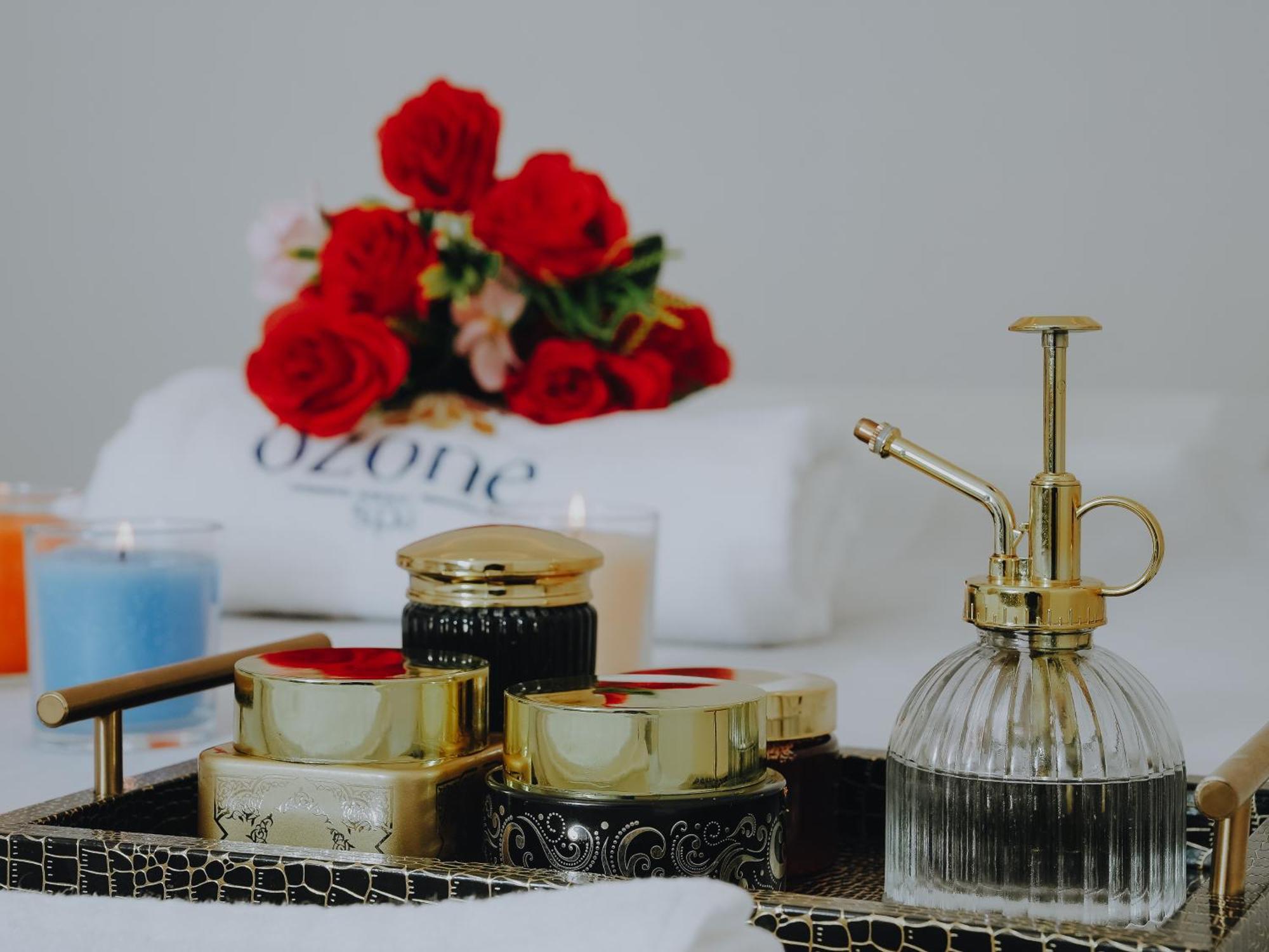 Doubletree By Hilton Fujairah City Bagian luar foto A set of skin care products